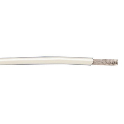 Alpha Wire 3251 Series White 0.33 mm² Hook Up Wire, 22 AWG, 7/0.25 mm, 30m, SR-PVC Insulation