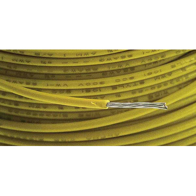 Alpha Wire Yellow 0.33 mm² Hook Up Wire, 22 AWG, 7/0.25 mm, 30m, SR-PVC Insulation