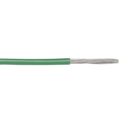 Alpha Wire Premium 3051 Series Green 0.35 mm² Harsh Environment Wire, 22 AWG, 7/0.25 mm, 30m, PVC Insulation