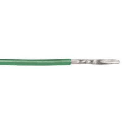 Alpha Wire Green 0.06 mm² PTFE Equipment Wire, 30 AWG, 7/0.10 mm, 30m, PTFE Insulation