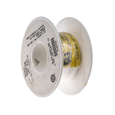 Alpha Wire Premium Series White 0.09 mm² Hook Up Wire, 28 AWG, 7/0.13 mm, 30m, PTFE Insulation