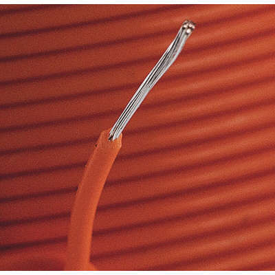 Alpha Wire Premium Series Orange 0.14 mm² Hook Up Wire, 26 AWG, 7/0.16 mm, 30m, PTFE Insulation