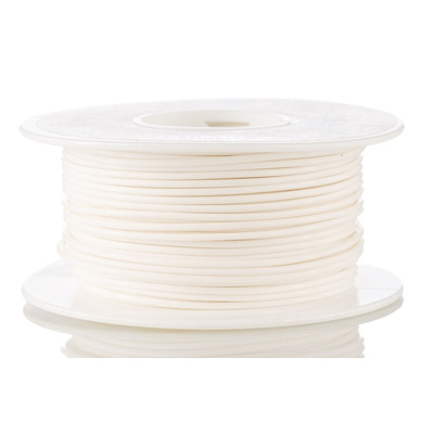Alpha Wire Premium Series White 0.35 mm² Hook Up Wire, 22 AWG, 7/0.25 mm, 30m, PTFE Insulation