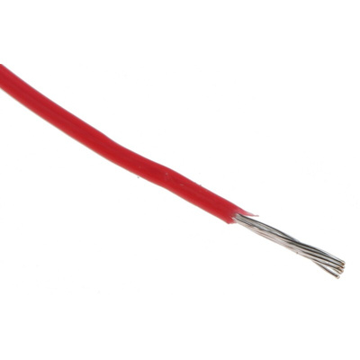 Alpha Wire Premium Series Red 0.35 mm² Hook Up Wire, 22 AWG, 7/0.25 mm, 30m, PTFE Insulation