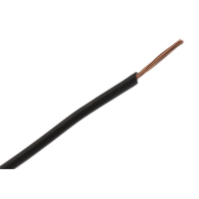 Alpha Wire Premium Series Black 0.62 mm² Hook Up Wire, 20 AWG, 19/0.20 mm, 30m, PTFE Insulation