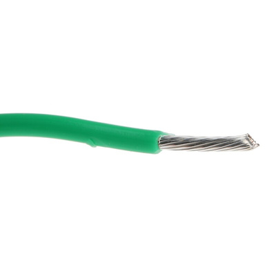 Alpha Wire Premium Series Green 0.62 mm² Hook Up Wire, 20 AWG, 19/0.20 mm, 30m, PTFE Insulation