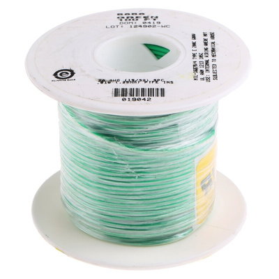 Alpha Wire Premium Series Green 0.62 mm² Hook Up Wire, 20 AWG, 19/0.20 mm, 30m, PTFE Insulation