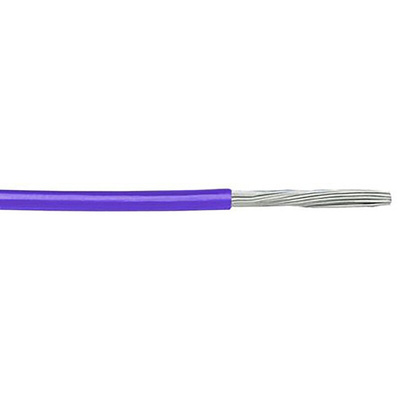 Alpha Wire Purple 0.62 mm² PTFE Equipment Wire, 20 AWG, 19/0.20 mm, 30m, PTFE Insulation
