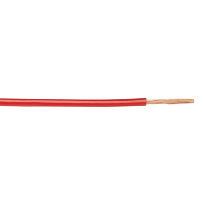 Alpha Wire Premium Series Red 0.96 mm² Hook Up Wire, 18 AWG, 19/0.25 mm, 30m, PTFE Insulation