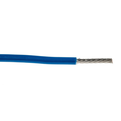Alpha Wire Premium Series Blue 0.96 mm² Hook Up Wire, 18 AWG, 19/0.25 mm, 30m, PTFE Insulation