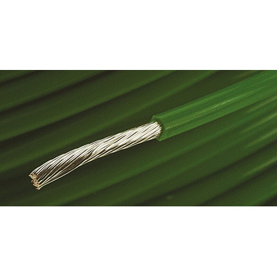 Alpha Wire Green 1.23 mm² PTFE Equipment Wire, 16 AWG, 19/0.29 mm, 30m, PTFE Insulation