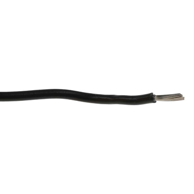 Nexans KY30 Series Black 0.52 mm² Hook Up Wire, 20 AWG, 19/0.2 mm, 100m, PVC Insulation