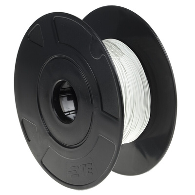 TE Connectivity FlexLite Series White 0.26 mm² Hook Up Wire, 23 AWG, 19/0.12 mm, 100m, Polyolefin Insulation