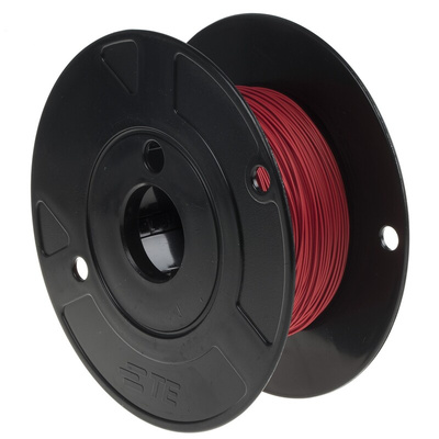 TE Connectivity FlexLite Series Red 0.33 mm² Hook Up Wire, 22 AWG, 19/0.15 mm, 100m, Polyolefin Insulation