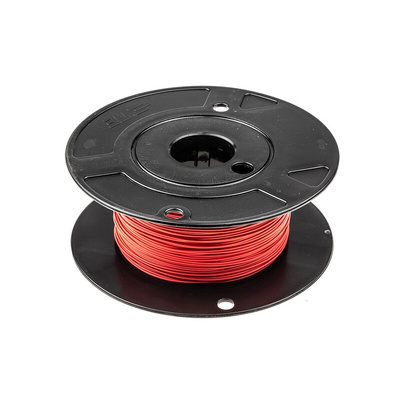 TE Connectivity FlexLite Series Red 0.5 mm² Equipment Wire, 20 AWG, 19/0.19 mm, 100m, Polyolefin Insulation
