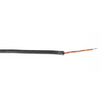 Hew Heinz Eilentropp SIFF Series Black 0.26 mm² Hook Up Wire, 23 AWG, 130/0.05 mm, 20m, Silicone Insulation
