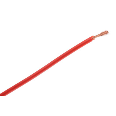 Hew Heinz Eilentropp Red 0.26 mm² Hook Up Wire, 23 AWG, 130/0.05 mm, 5m, Silicone Insulation