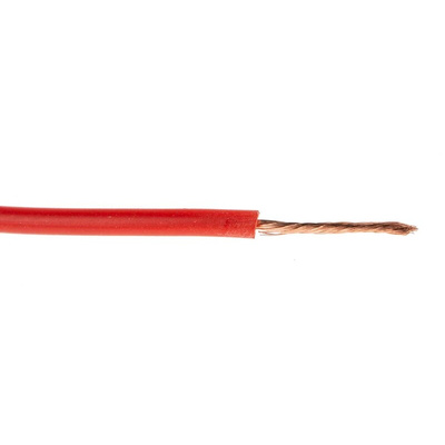 Hew Heinz Eilentropp SIFF Series Red 0.26 mm² Hook Up Wire, 23 AWG, 130/0.05 mm, 20m, Silicone Insulation