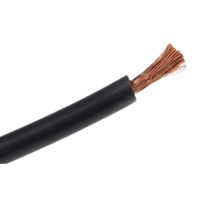 Hew Heinz Eilentropp SIFF Series Black 2.5 mm² Hook Up Wire, 13 AWG, 651/0.07 mm, 5m, Silicone Insulation