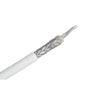 TE Connectivity White 0.96 mm² Hook Up Wire, 24 AWG, 19/0.25 mm, 100m, Polyalkene Insulation