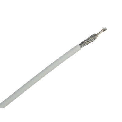 TE Connectivity White 0.96 mm² Hook Up Wire, 24 AWG, 19/0.25 mm, 100m, Polyalkene Insulation