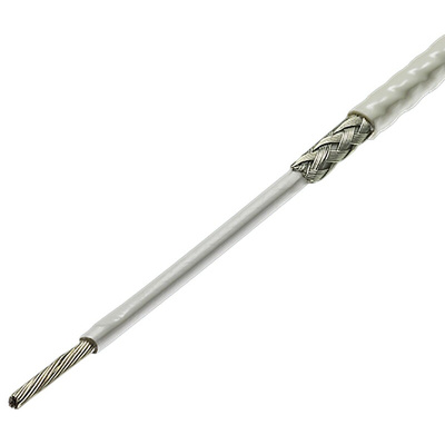 TE Connectivity White 0.33 mm² Hook Up Wire, 22 AWG, 19/0.25 mm, 100m, Polyalkene Insulation