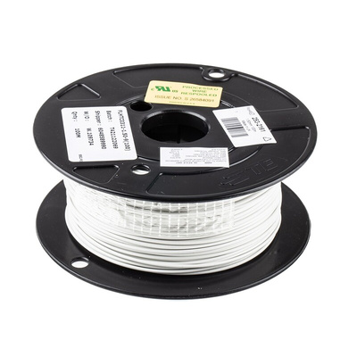 TE Connectivity FlexLite Series White 1.5 mm² High Temperature Wire, 19/0.32 mm, 100m, ETFE Insulation