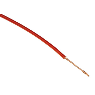 Staubli Red 0.5 mm² Hook Up Wire, 20 AWG, 129/0.07 mm, 100m, PVC Insulation