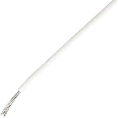 TE Connectivity White 1.3 mm² Harsh Environment Wire, 16 AWG, 19/29, 100m, ETFE Insulation