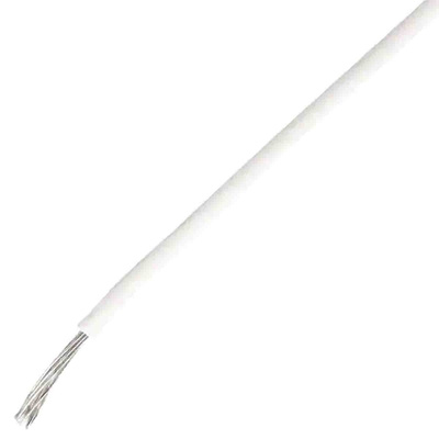 TE Connectivity White 0.2 mm² Harsh Environment Wire, 24 AWG, 19/36, 100m, ETFE Insulation