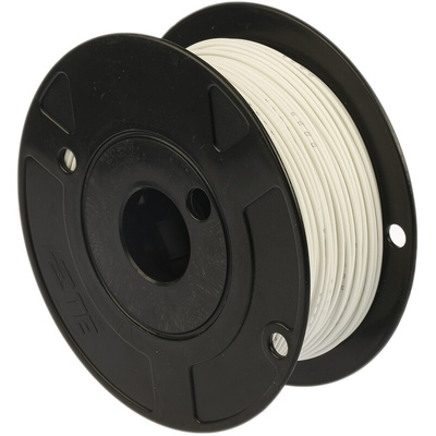 TE Connectivity ACW Series White 1 mm² Automotive Wire, 19/0.26 mm, 100m