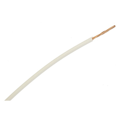 TE Connectivity ACW Series White 1 mm² Automotive Wire, 19/0.26 mm, 100m