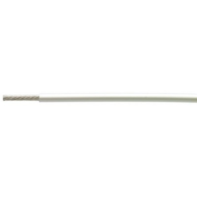 TE Connectivity 99M Series White 0.6 mm² Harsh Environment Wire, 20 AWG, 19/0.2 mm, 100m, PET Insulation