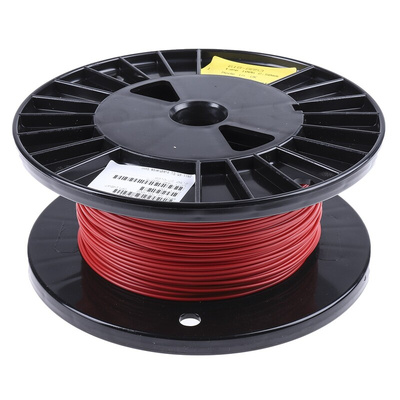 TE Connectivity Zerohal 100G Series Red 2.5 mm² Hook Up Wire, 13 AWG, 37/0.29 mm, 100m, LSZH Insulation