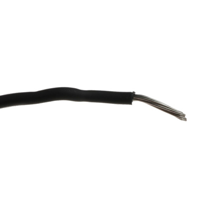 Alpha Wire EcoWire Series Black 0.2 mm² Hook Up Wire, 24 AWG, 7/0.20 mm, 30m, MPPE Insulation