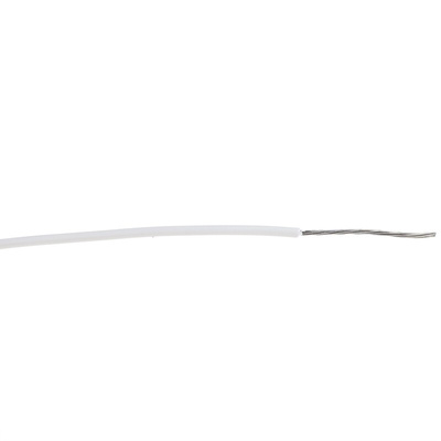 Alpha Wire EcoWire Series White 0.2 mm² Hook Up Wire, 24 AWG, 7/0.20 mm, 30m, MPPE Insulation