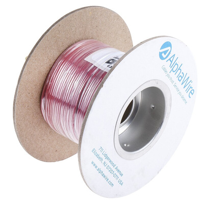 Alpha Wire EcoWire Series Red 0.33 mm² Hook Up Wire, 22 AWG, 7/0.25 mm, 30m, MPPE Insulation