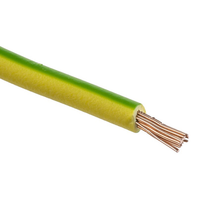 Lapp ÖLFLEX® H07Z-K 90° Series Green/Yellow 1.5 mm² Hook Up Wire, 15 AWG, 100m