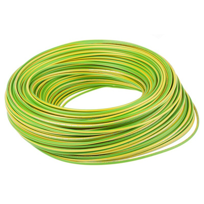 Lapp Green/Yellow 0.75 mm² Hook Up Wire, 20 AWG, 100m, PVC Insulation
