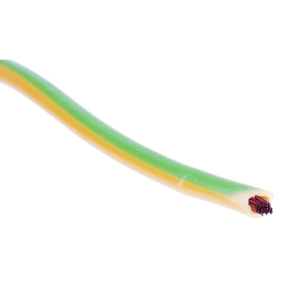 Lapp Green/Yellow 1.5 mm² Hook Up Wire, 16 AWG, 100m, PVC Insulation