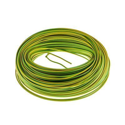 Lapp Green/Yellow 0.75 mm² Hook Up Wire, 18 AWG, 24/32 mm, 100m, PVC Insulation