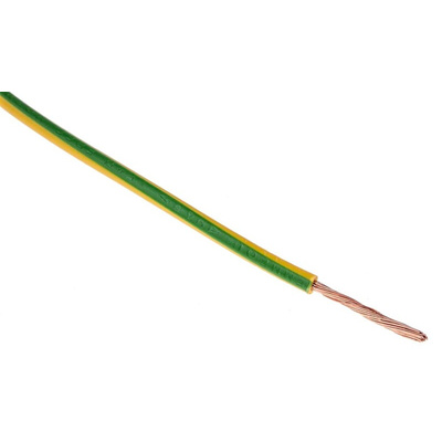 Lapp ÖLFLEX® H05V-K Series Green/Yellow 1 mm² Hook Up Wire, 18 AWG, 32/32, 100m, PVC Insulation