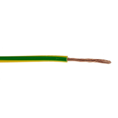 Lapp ÖLFLEX® H05V-K Series Green/Yellow 1 mm² Hook Up Wire, 18 AWG, 32/32, 100m, PVC Insulation