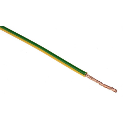 Lapp ÖLFLEX® H07V-K Series Green/Yellow 2.5 mm² Hook Up Wire, 50/30, 100m, PVC Insulation