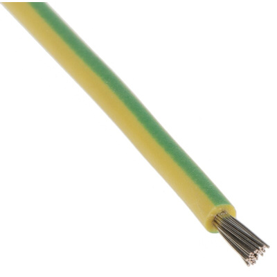 Lapp ÖLFLEX HEAT Series Green/Yellow 1 mm² Hook Up Wire, 17 AWG, 32/0.2 mm, 100m, Silicone Insulation