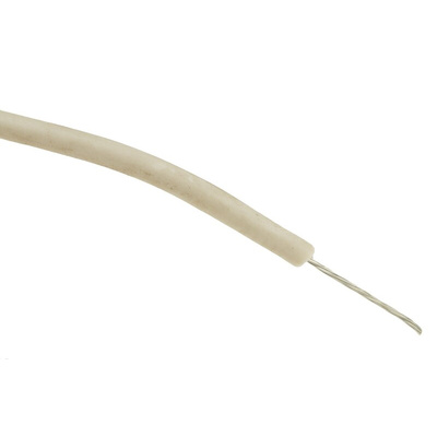 Alpha Wire White 0.33 mm² Hook Up Wire, 22 AWG, 7/0.25 mm, 30m, Silicone Rubber Insulation