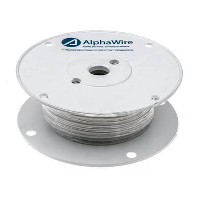 Alpha Wire Premium Series White 2.1 mm² Hook Up Wire, 14 AWG, 41/0.25 mm, 30m, Silicone Rubber Insulation