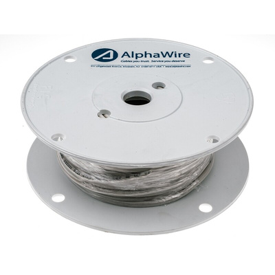 Alpha Wire Premium Series White 1.3 mm² Hook Up Wire, 16 AWG, 26/0.25 mm, 30m, Silicone Rubber Insulation