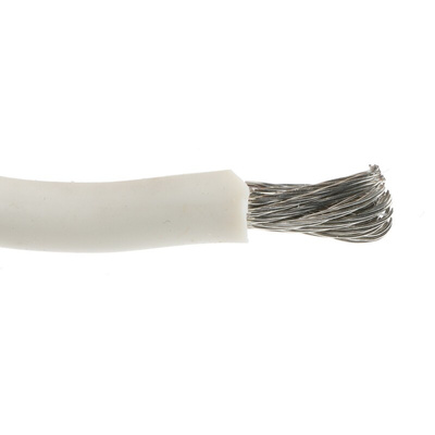 Alpha Wire Premium Series White 8.4 mm² Hook Up Wire, 8 AWG, 133/0.28 mm, 30m, Silicone Rubber Insulation