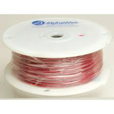 Alpha Wire EcoWire Series Red 0.08 mm² Hook Up Wire, 28 AWG, 7/0.12 mm, 305m, MPPE Insulation